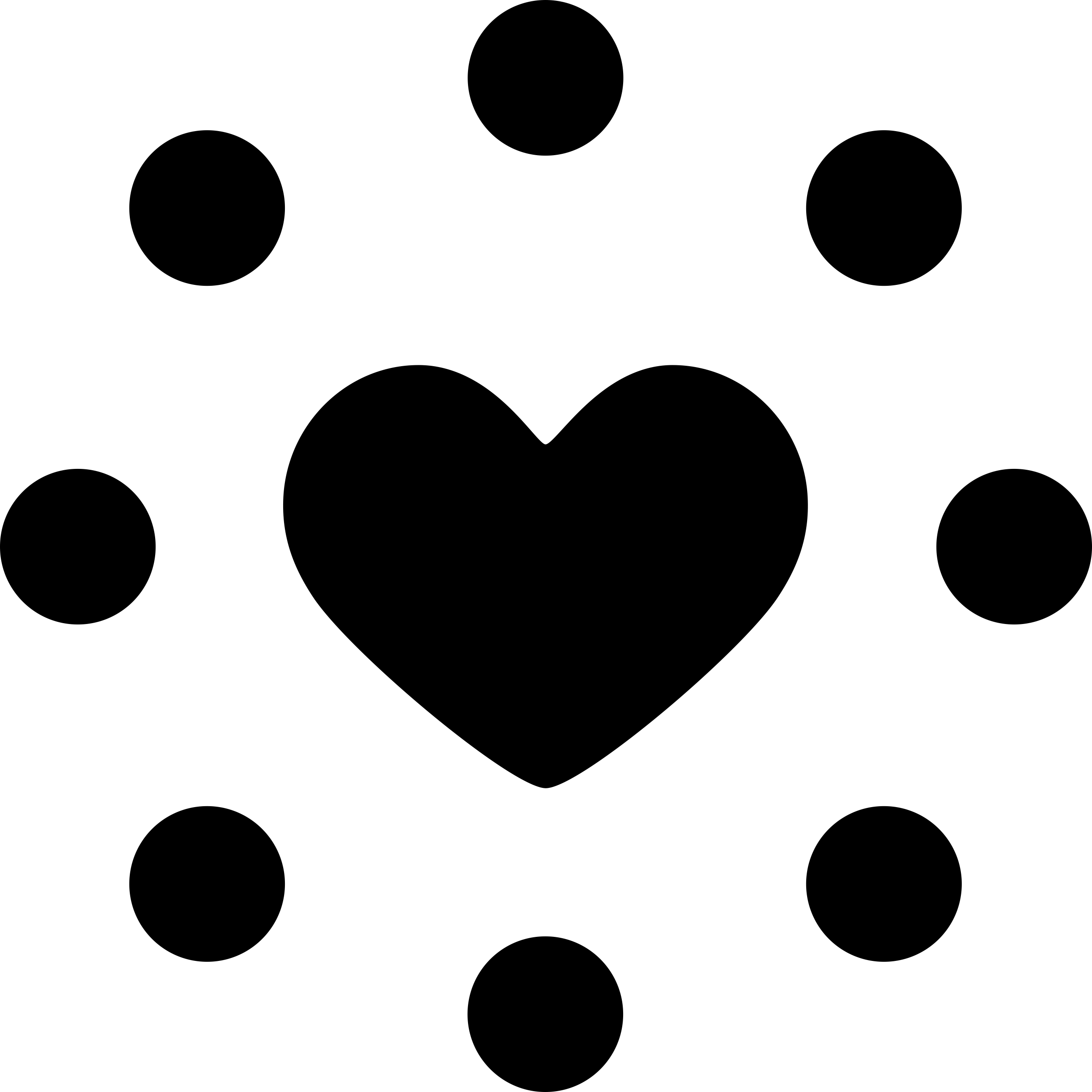 Heart With Circles Silhouette Cutting Svg Files Free Vectors